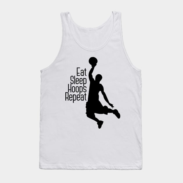 Eat Sleep Hoops Repeat Tank Top by nextneveldesign